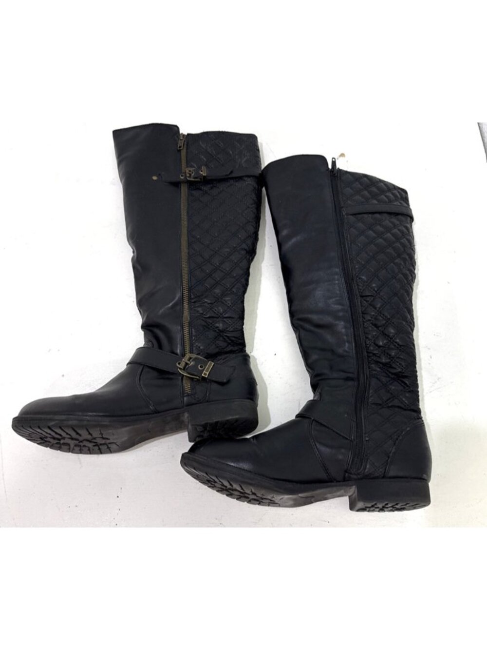 Steve Madden Willits Womens Leather Upper Tall Black Full Zipper Boots Size 10M - Picture 4 of 7